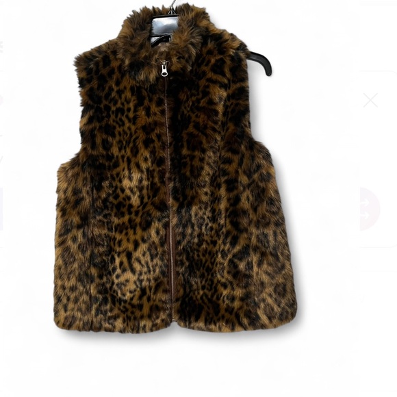 J.Crew faux fur Leopard Vest for Women - Picture 2 of 4